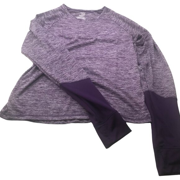 Danskin Now Women's XL 14-16 Purple Long Sleeve Exercise Top Preowned - Picture 1 of 11